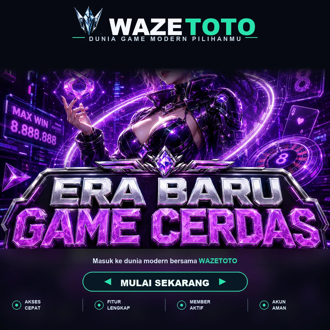 Banner resmi WAZETOTO untuk panduan pola spin slot gacor dan maxwin di gerbang tautan